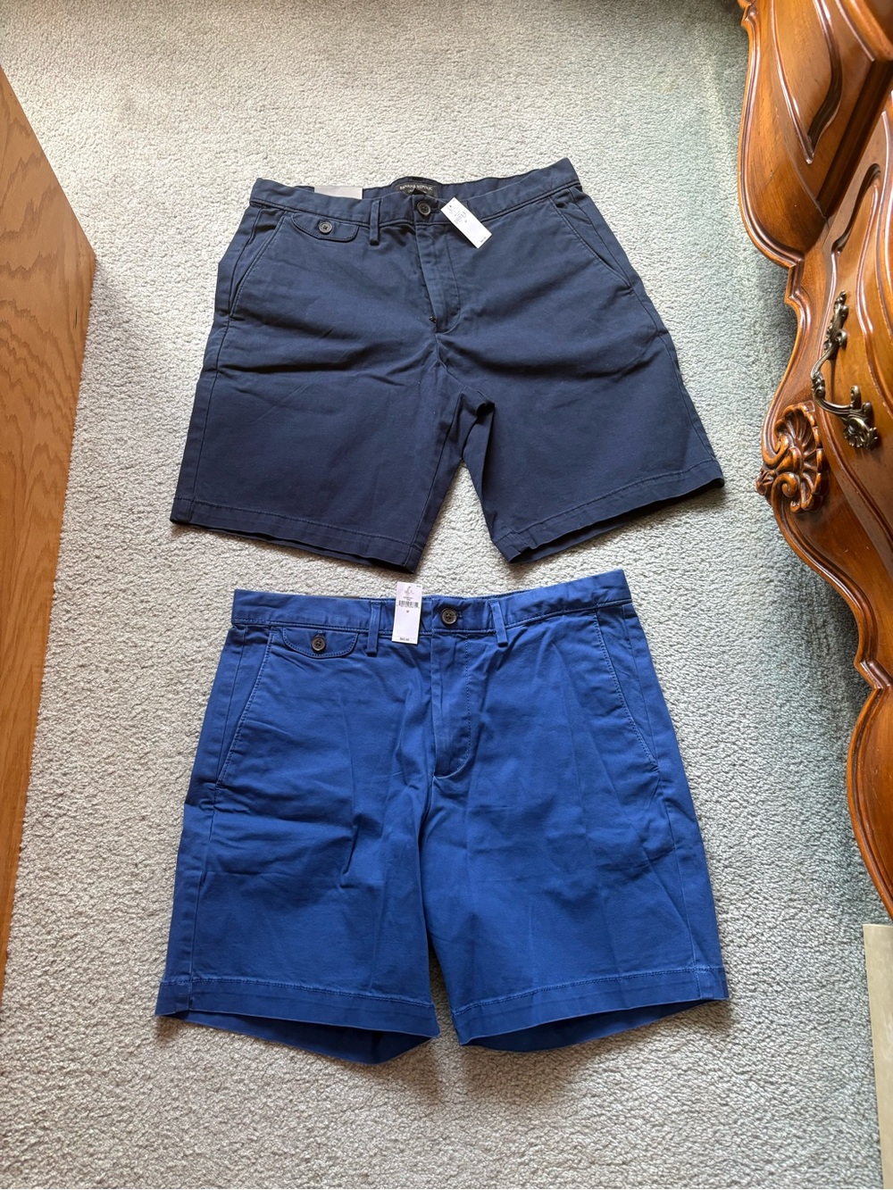 Banana Republic Men's Flat Front Shorts - Navy & Royal Blue